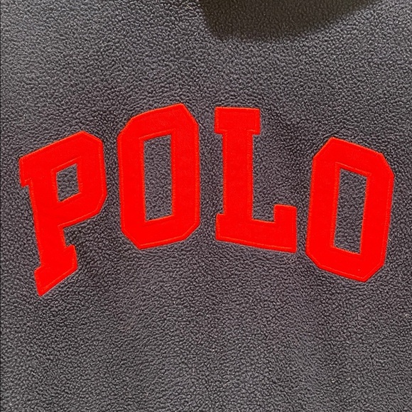 POLO Ralph Lauren Hoodie Fleece PULLOVER USA FLAG PATCH NAVY BLUE
RED logo - Picture 4 of 9